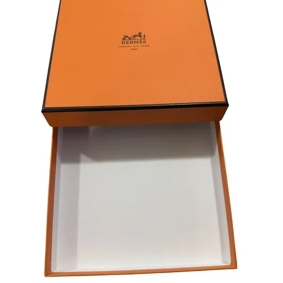 Hèrmes Authentic Empty Tie Gift Jewelry Accessory Container Box Size 6.7x6.5x1 - Picture 4 of 7